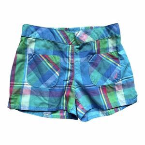 Baby Girls Nautica Pull-On Plaid Front Pocket Shorts - Sz 18 mo